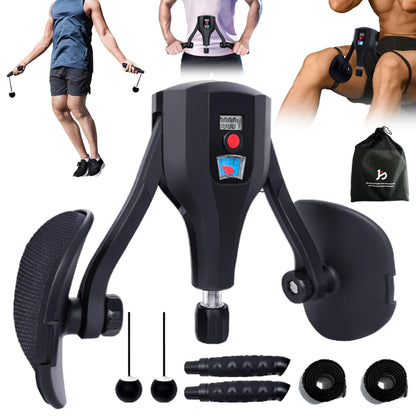 Bula Bola Thigh Trainer Pro 0-132 lbs Adjustable Resistance, Inner Thigh & Pelvic Floor Kegel Exerciser with Arm Workout Handles & Wireless Jump Rope for Home Fitness for Women & Men (Gray)
