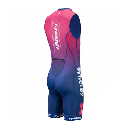 Synergy Triathlon Tri Suit - Men's Elite Sleeveless Trisuit (Plasma Circuit, Small)