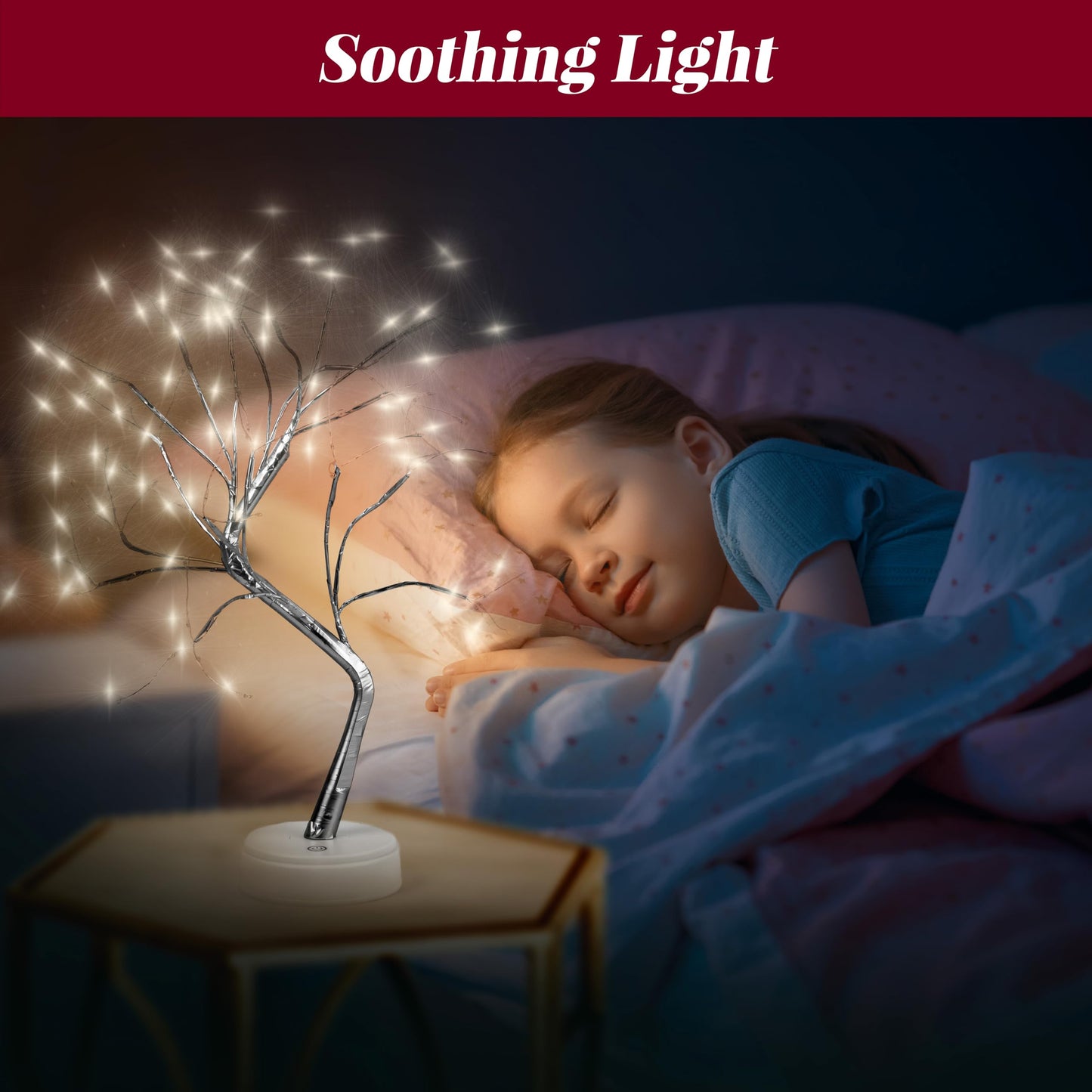 Alfanite Twinkling Tree Fairy Light Spirit Tree Lamp Bonsai Tree Light, Fairy Light Tree, Cute Room Decor Aesthetic Decor, Night Light Lamp, Twinkle Tree, (Silver Branches 108 LED)