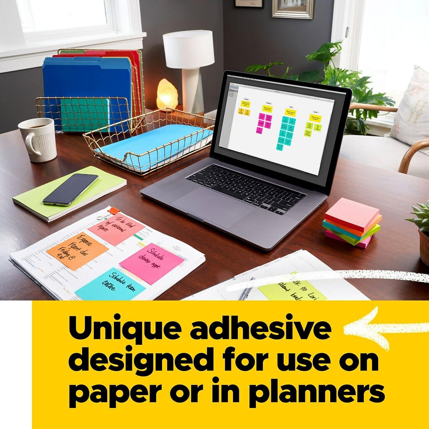 Post-it Pop-up Notes, 12 Sticky Note Pads, 3 x 3 in., School Supplies, Office Products, Accordion Sticky Notes Work with Pop-Up Note Dispenser, Beachside Café Collection