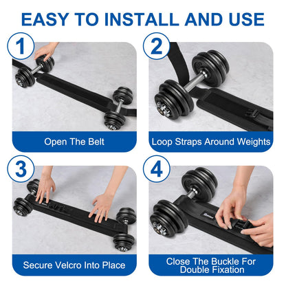 Bosaen Hip Thrust Belt, Hip Thrust Belt for Dumbbells Heavy, Booty Belt for Hip Thrust with 6.5mm Thick Non-slip Padding & 400lbs Load-Bearing, Hip Thrust Band for Gym, Home Workouts, Dumbbell, Kettlebells