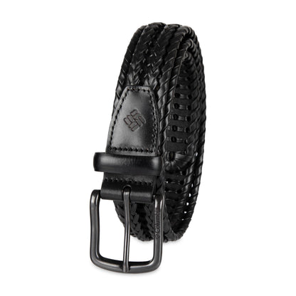 Columbia Men's Fully Adjustable Lace Braid Belt, Black, Small