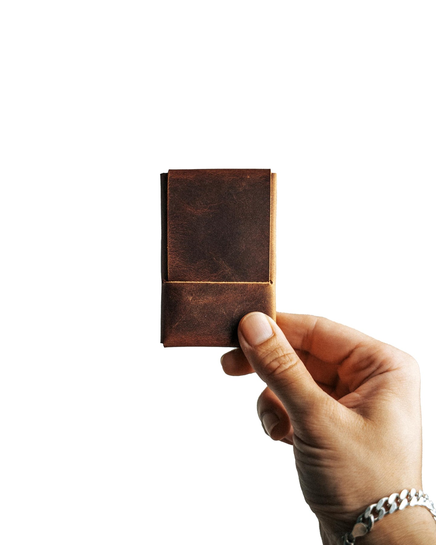 Eagle Glow Minimalist Handmade Leather Wallet – 7 Card Slots & Cash Pocket | Slim & Functional Design for Everyday Use (Chocolate)