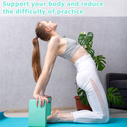 Honoson 20 Pcs Yoga Blocks Bulk 9''x6''x3'' High Density EVA Foam Blocks for Exercise Pilates Meditation, Lightweight Non-slip Surface, Improve Strength Balance Flexibility(Multicolor)