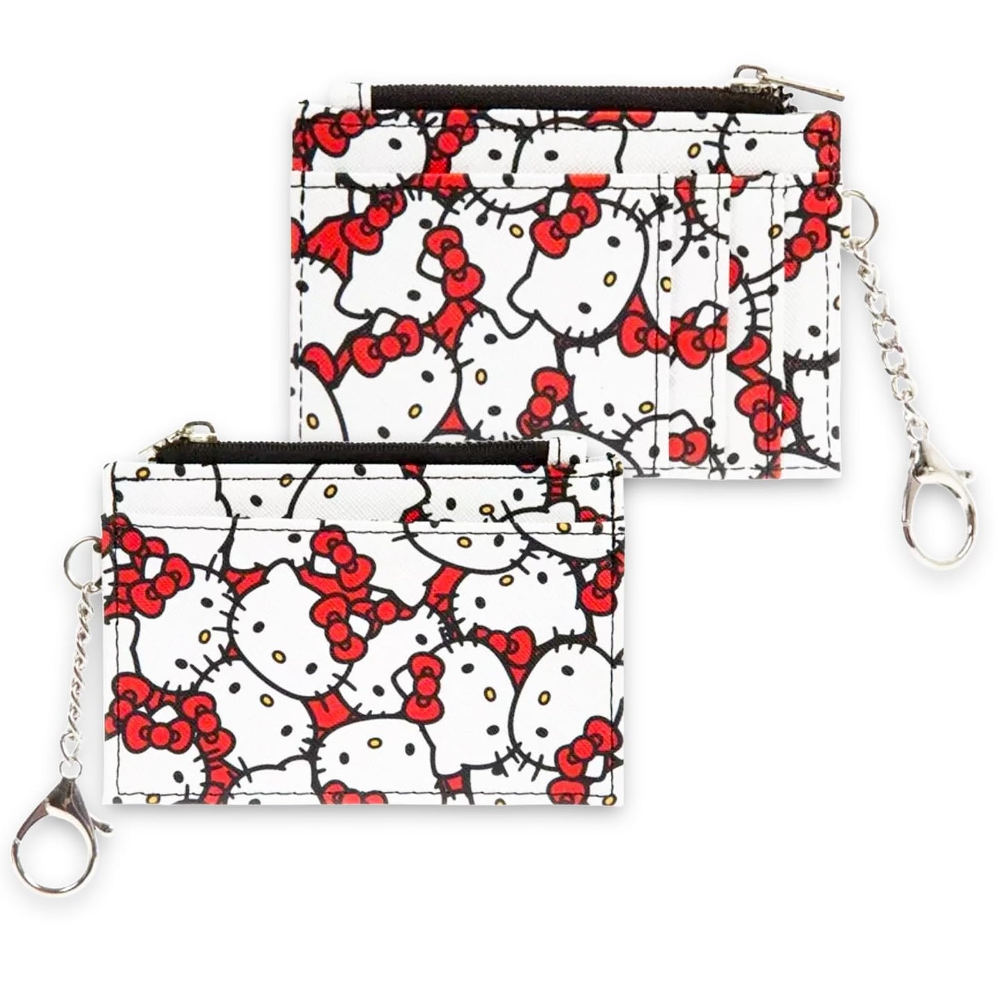 Hello Kitty Mini Backpack with Wallet Set - Bundle with 10” Woven Backpack with Front Pocket and Card Organizer for Women | Hello Kitty Travel Bag Set
