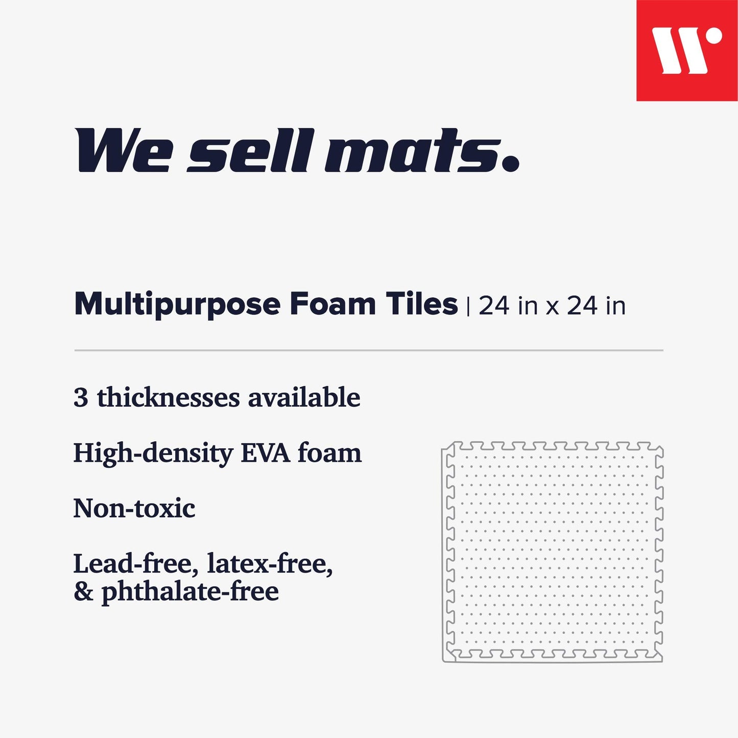 We Sell Mats 3/8 Inch Thick Multipurpose Exercise Floor Mat with EVA Foam, Interlocking Tiles, Anti-Fatigue for Home, or Gym, Lime Green, 24 Sq Ft