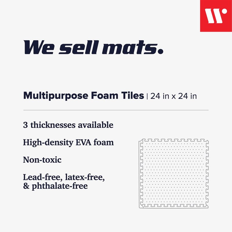 We Sell Mats 3/8 Inch Thick Multipurpose Exercise Floor Mat with EVA Foam, Interlocking Tiles, Anti-Fatigue for Home, or Gym, Green, 16 Sq Ft