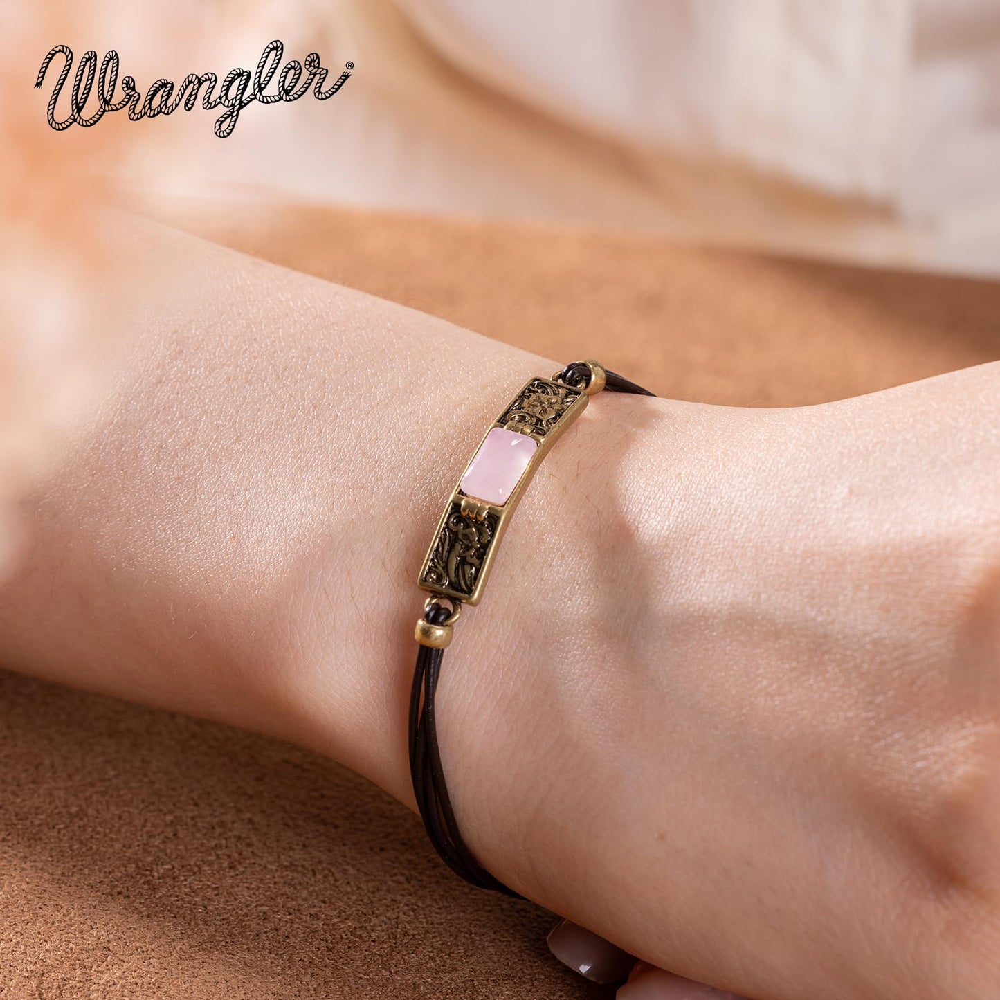Montana West x Wrangler Faux Leather Wrap Bracelets for Women Western Country Bohemian Cowgirl Turquoise Dainty Jewelry AR-WGW-1119G-PK