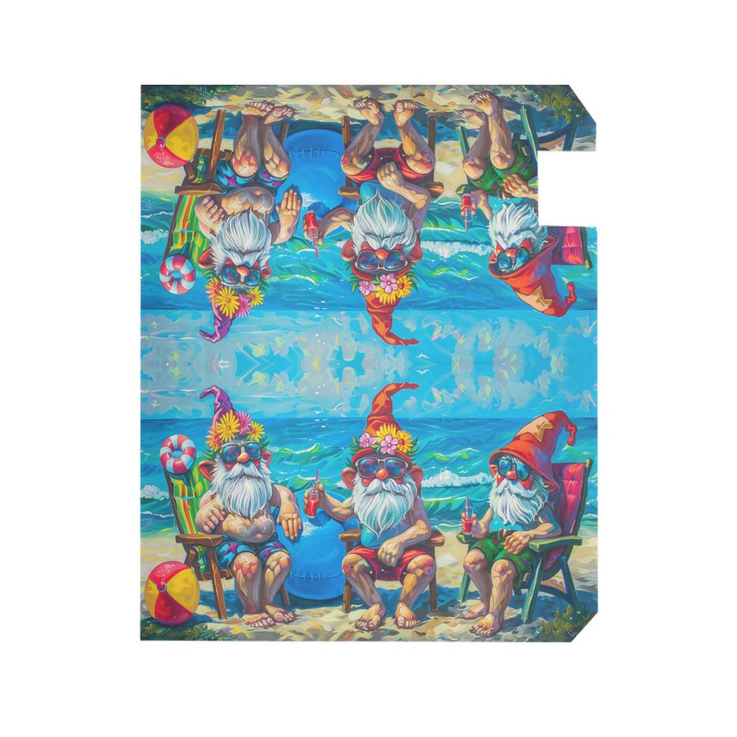 ALAZA Summer Gnomes Humor Magnetic Mailbox Cover Beach MailWraps Garden Yard Home Decor for Outside Standard Size-18"x 20.8"