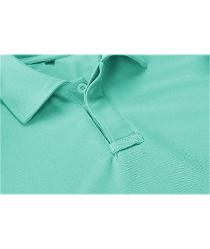 ZITY Mens Polo Shirt Short Sleeve Sports Tactical T-Shirt Athletic Golf Polos Daily Casual Stylish Collared Shirts for Men Turquoise Blue Medium