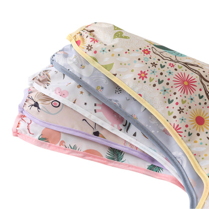 YeeLauf Sleeved Bib,5 Pack,Waterproof Shirt Bibs for Baby 3-24 Months Wipe Clean