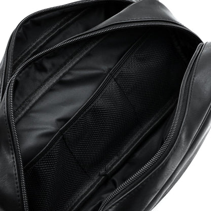 Sumnacon Toiletry Bags, Unisex PU Leather Waterproof Travel Toiletry Bag Organizer Perfect for Shaving Grooming Dopp Kit & Household Business Vacation, Cosmetic Bag with Portable Handle