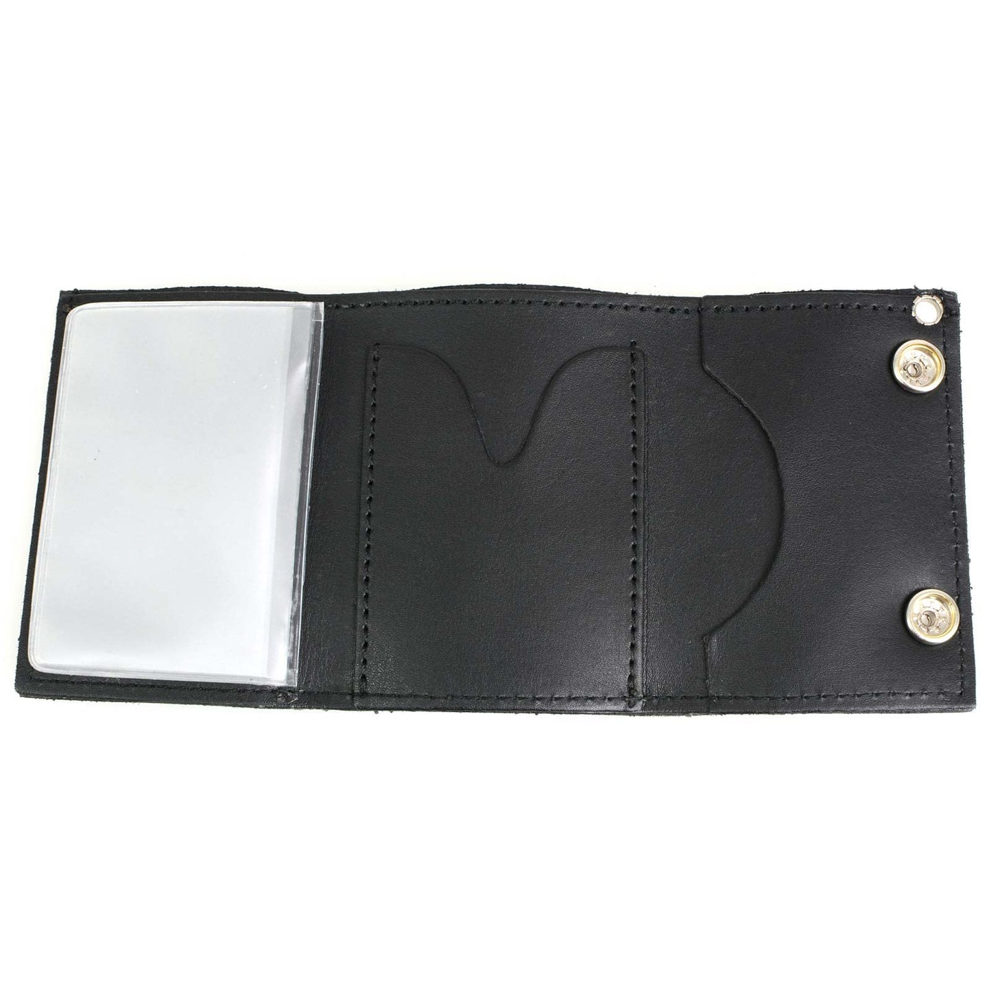 Milwaukee Leather Men's Genuine Leather Tri-Fold Biker Wallet w/Anti-Theft Stainless Steel Chain - 4 Inch