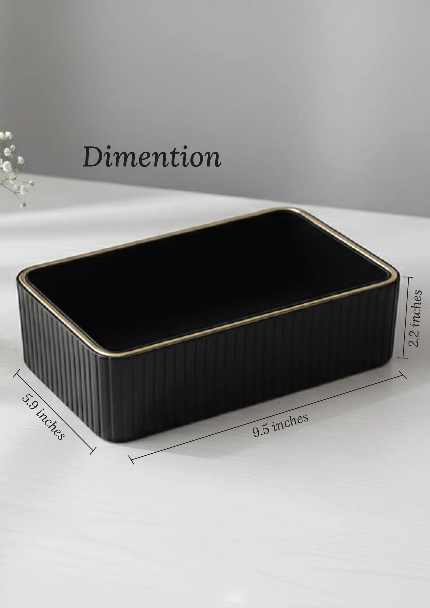 CASA MOCA Valet Tray, Small Leather Tray, Wallet Tray, Vanity Tray, Catch All Tray, Nightstand Tray Organizer, Bedside Organizer Tray, Office Desk Organizer (Black Onyx) for Men and Women.