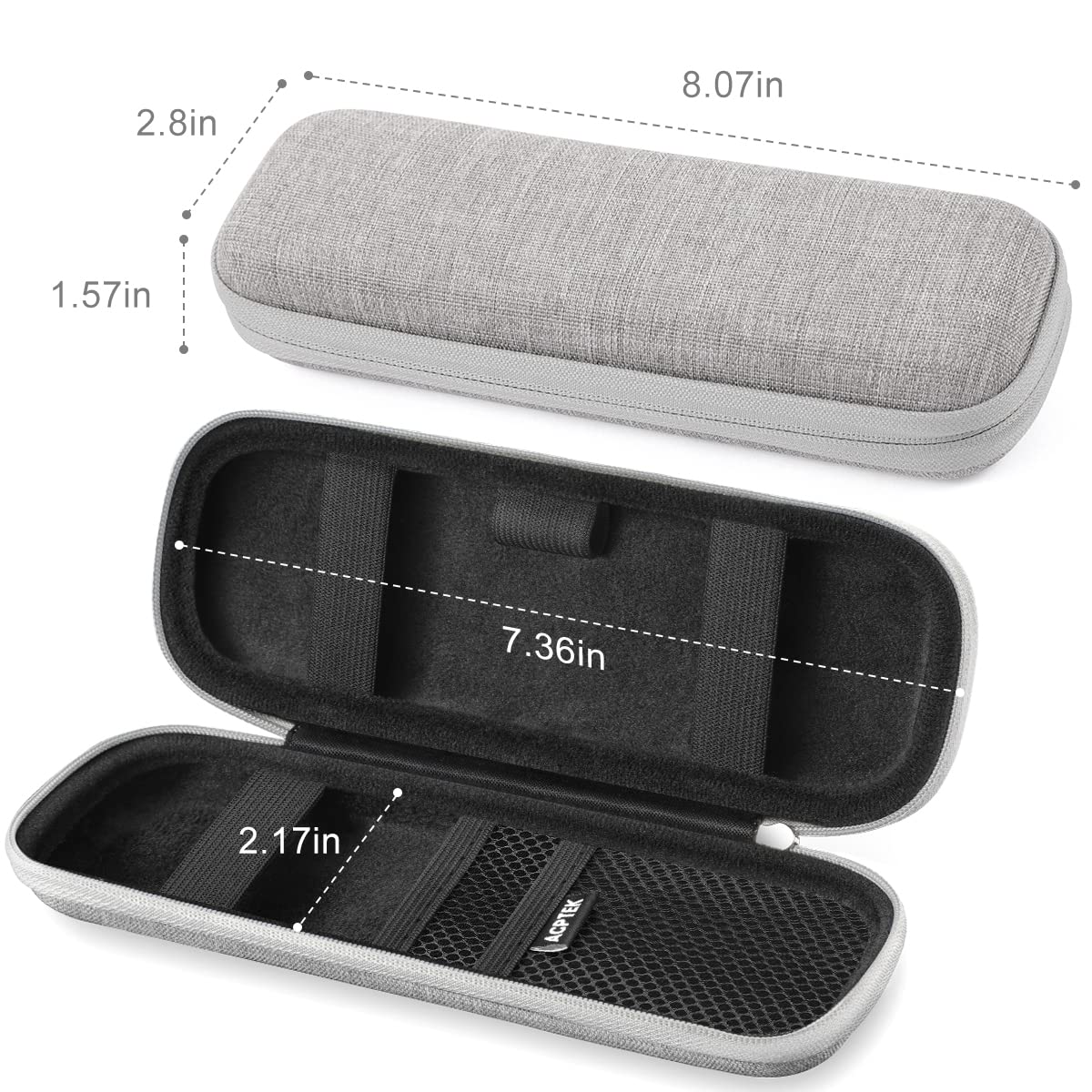AGPTEK Case Holder for Apple Pencil, Slim PU Leather Carrying Case Pouch Cover Compatible with Apple Pen Accessories, USB Cable, Earphone,Samsung Stylus iPad Pro Pen/Pencil, Recording Pen, Gray