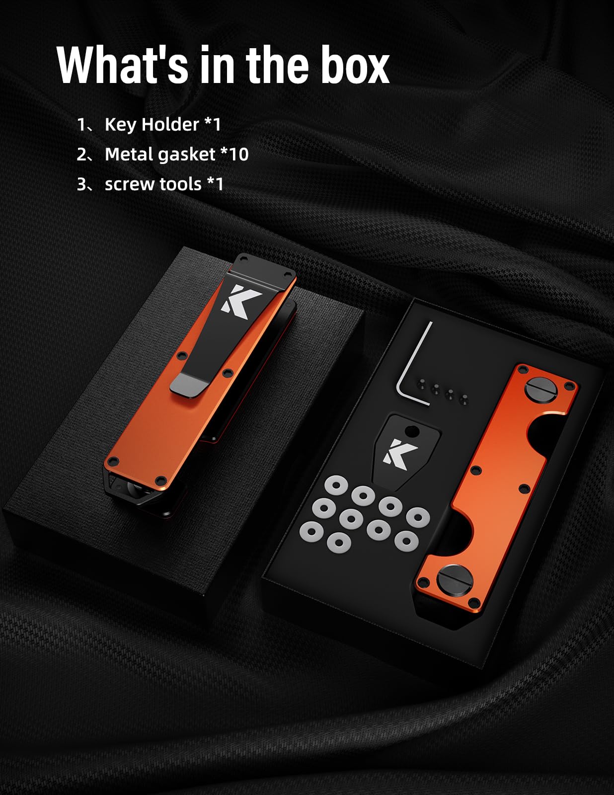 Key Organizer Key Holder Compact Key Case Minimalist Metal Key Chain Key Holder for Keychain Secures 8-10 Keys EDC