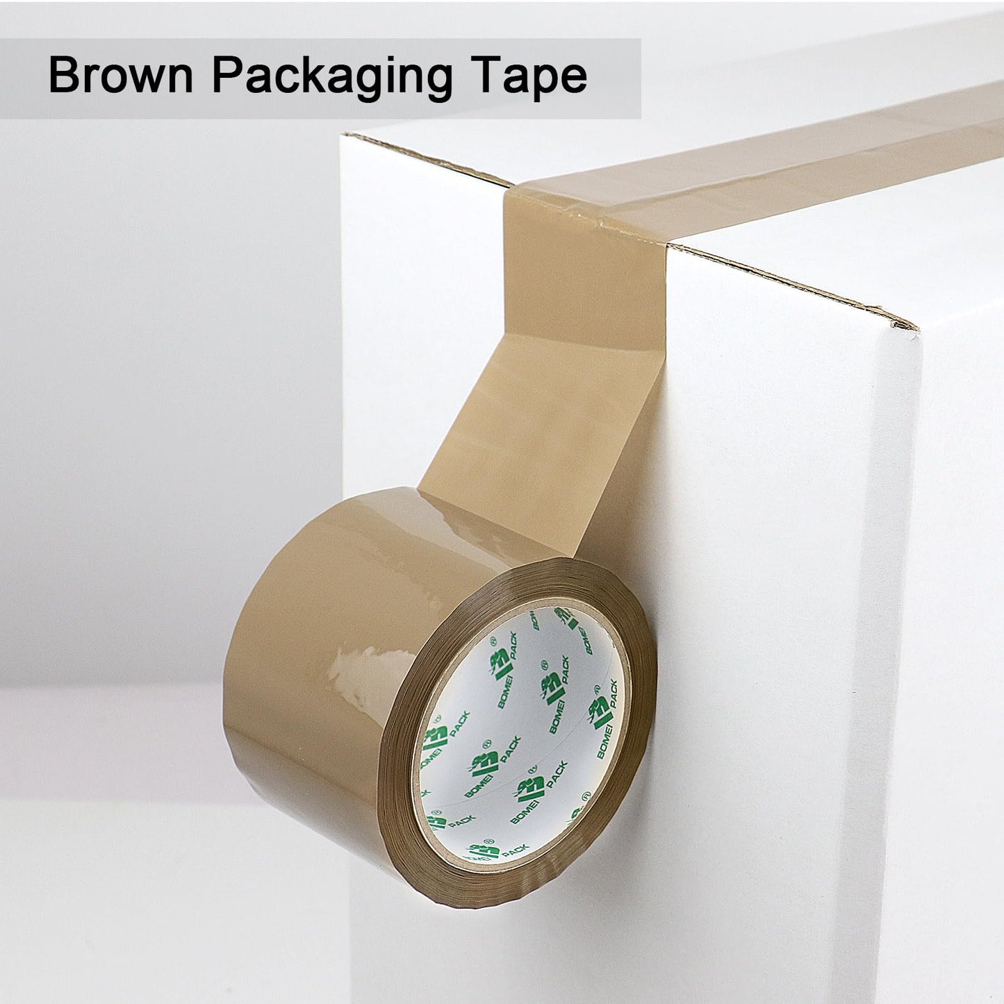 BOMEI PACK Brown Packing Tape 3 inch Wide, Heavy Duty Brown Packing Tape Refills for Moving Boxes, Shipping and Storage, 2.7 Mil x 60 Yards