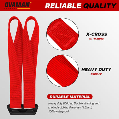 6 Rooftop Cargo Tie Down Hook Straps-Secure Any Car Roof Bag, Roof Rack Cargo Carrier,or Car Top Carrier,Durable and Solid, No Roof Rack Required, Compatible with Most Cars - Registered Patent (red)