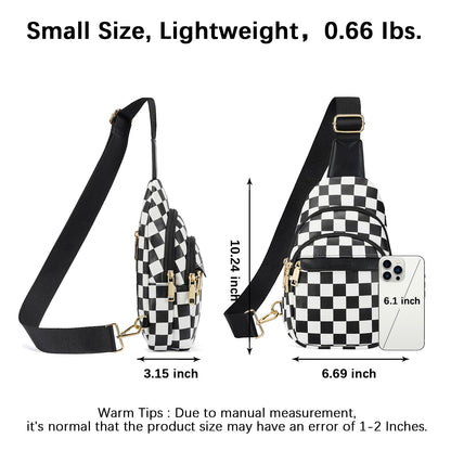 BOSTANTEN Small Sling Bag for Women Leather Crossbody Bags Fanny Pack Chest Bag for Travel