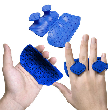 ARWROS Upgraded Anti-Slip Workout Grips - Widened and Thickened Rubber Hand Protector Ryptfit Grips for Weightlifting, Pull-ups, Gym Training and Workouts, for Men and Women (Blue)