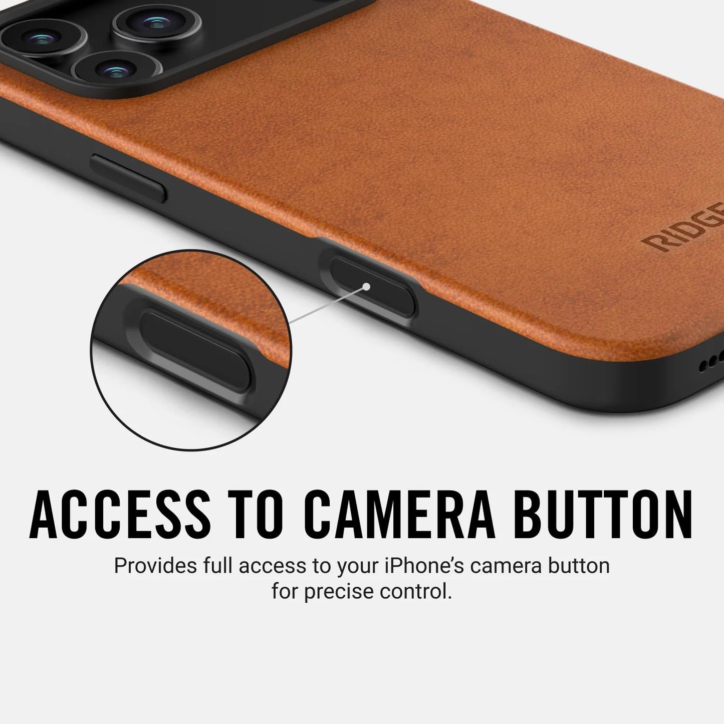 Ridge Case Compatible with iPhone 17 PRO - Compatible with MAGSAFE & Wireless Charging, Aluminum Control Buttons, Dual-Layer Construction, TPU Bumper with Drop Protection (Tobacco Brown)
