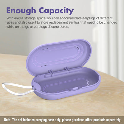 Hearprotek Earplug Cases, Portable Earplug Holder, Mini Storage Case Earbud Plug Organizer Ear Plug Case Durable Small Carrying Case for Travel, Business Trip (Purple)