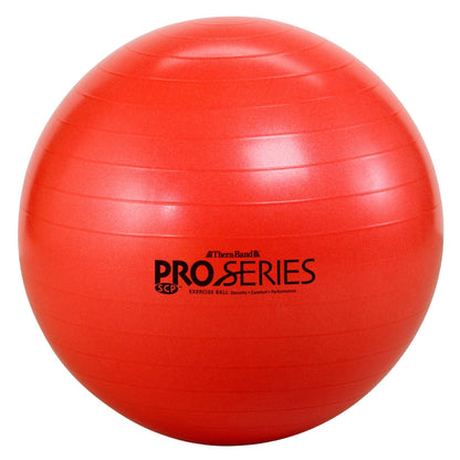 THERABAND Pro Series Exercise Ball, 22" Red Stability Ball for 5'1"–5'6" Users, Anti-Burst Yoga & Pilates Ball, Balance & Core Trainer, For Athletes Fitness at Gym & Home