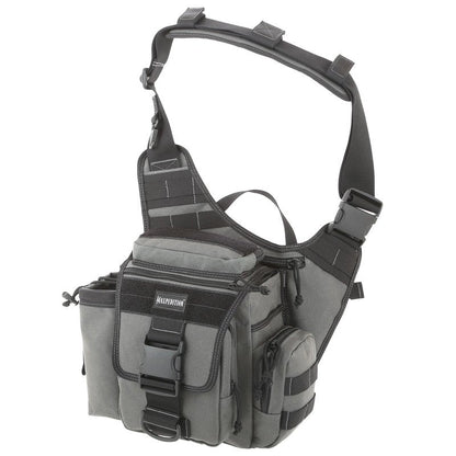 MAXPEDITION Jumbo Versipack (Wolf Gray) 7.4L Tactical Crossbody Sling Bag for EDC, CCW Concealed Carry, Survival, Includes Ergonomic 2" Strap with Comfortable Pad, 0412W