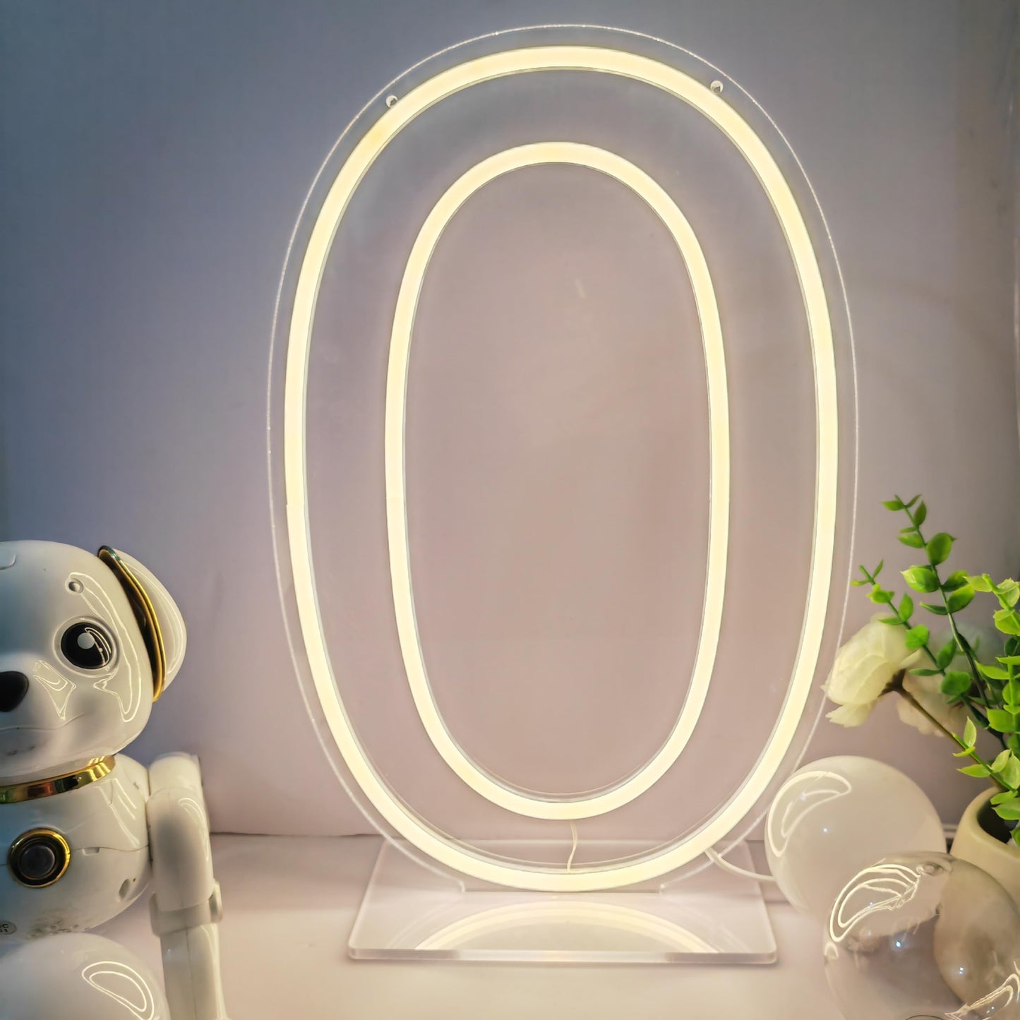 Lovewenying Neon Signs Number 0 Birthdays Decor Neon Lights Party USB Plus Battery Case Light up your baby's birthday with our Neon Number Zero Sign (Number 0-Warm White)
