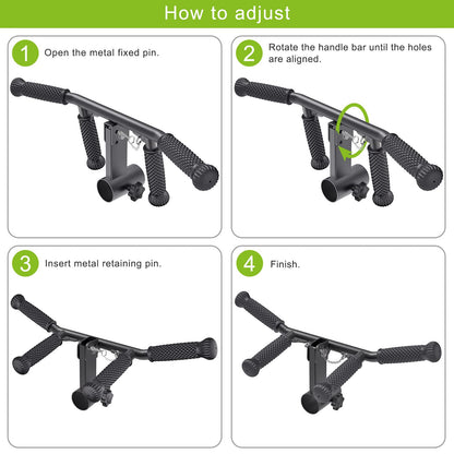 SELEWARE T Bar Row Attachment for 2" Olympic Barbell Bar, Solid Adjustable Multi-Grip Landmine Handle Attachment with Non-Slip Rubber Handle, Fits 2" Olympic Bars Strength Training Bars