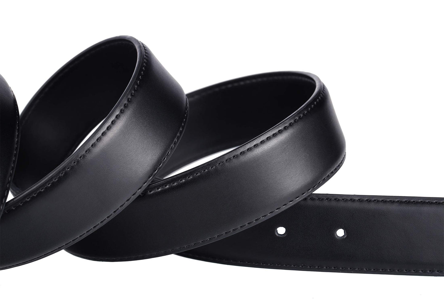 Weifert Men's Dress Belt Black Leather Belts for Jeans (28-30, Black2)