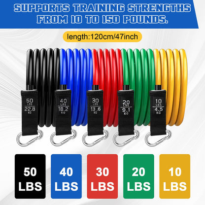 CraftyDream Adjustable Resistance Band Wall Anchor Set, Load Capacity Over 2000 Lbs, 100cm Aluminum Rail with 150lb Bungee Set, for Fitness Bands, Strength Training, Rehabilitation, and Home Exercise