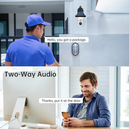 WESECUU Light Bulb Security Camera -5G& 2.4GHz WiFi 2K Security Cameras Wireless Outdoor Motion Detection and Alarm,Two-Way Talk,Color Night Vision,Human Detection, Bulb Camera Compatible with Alexa