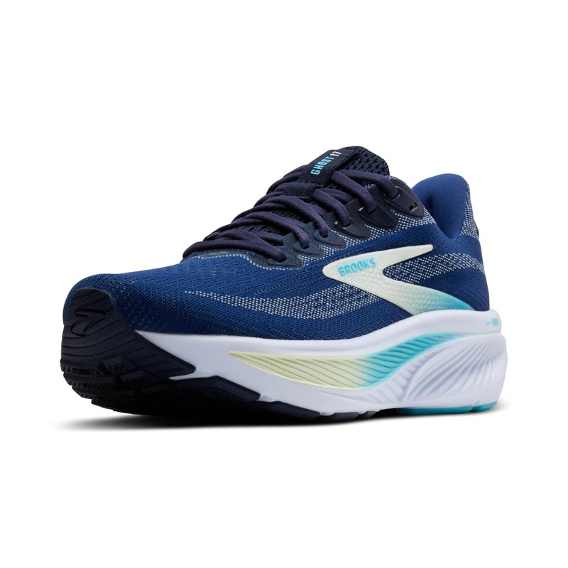 Brooks Women’s Ghost 17 Neutral Running Shoe - Navy/Green/Turquoise - 5.5 Narrow