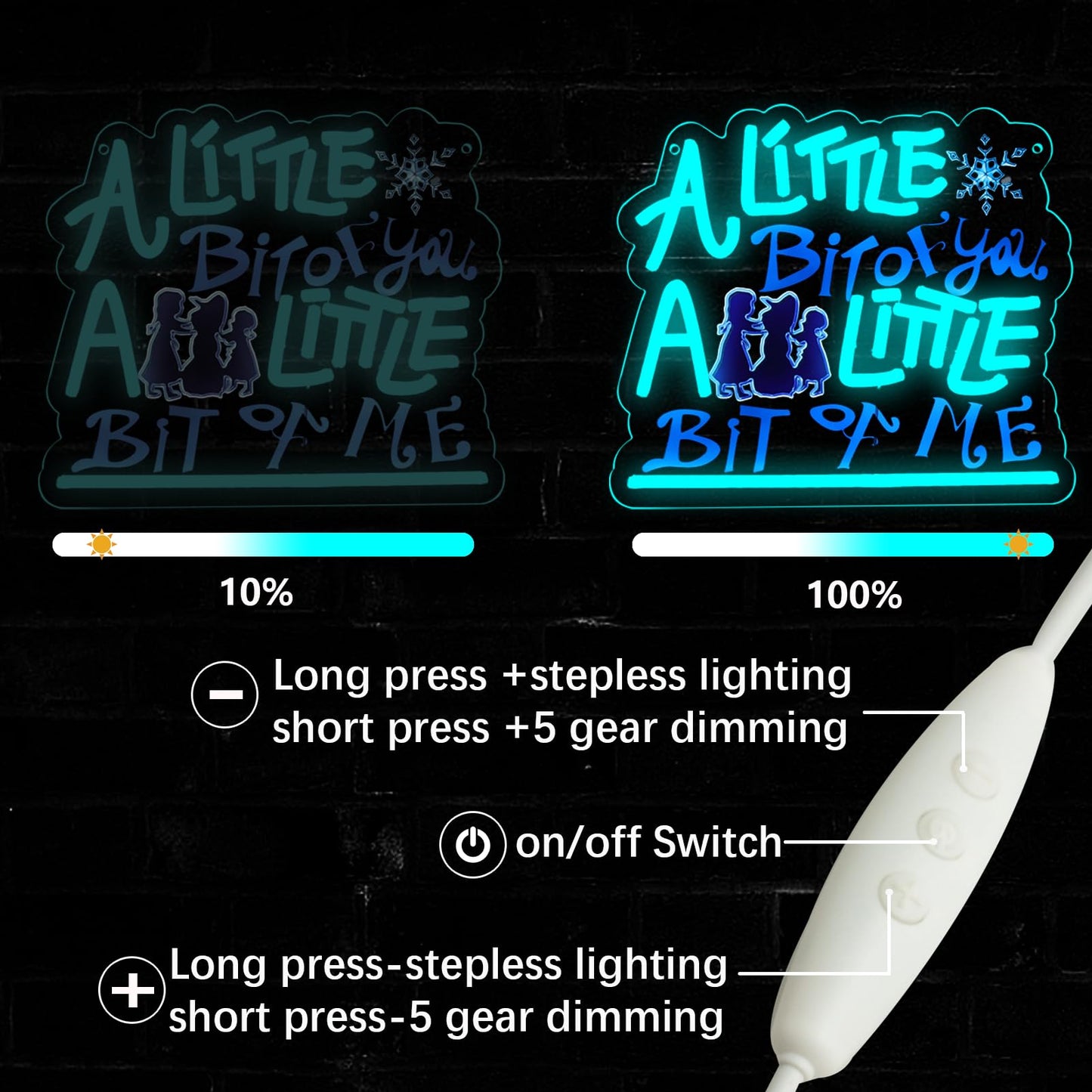 AGJKSGH Aesthetic Ice Neon Snow Pattern LED Neon Light, Snowflake USB Hanging Neon Sign for Home Bedroom Gaming Room Party Decoration, Novelty Fan Gift
