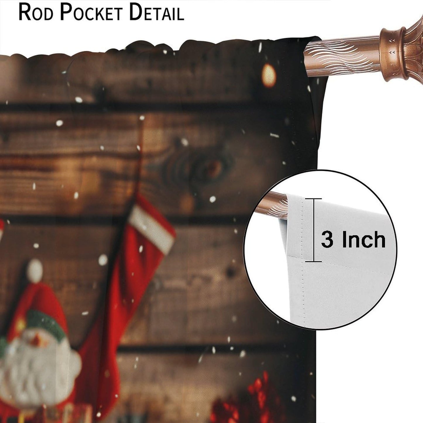 Christmas Curtains Merry Xmas Snowflake Blackout Window Treatment for Living Room Bedroom Warm Gift Decor Window Drapes 52" W X 84" L