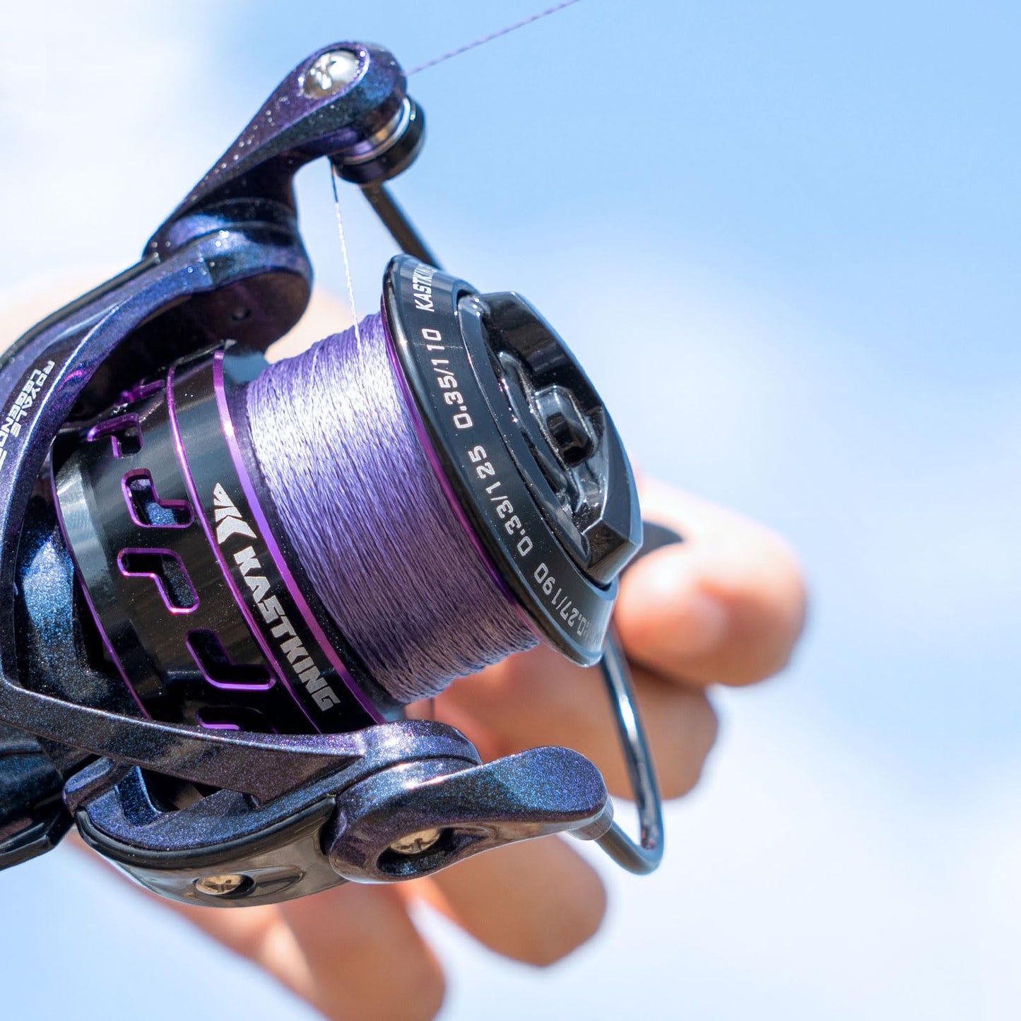 KastKing Destron Braided Fishing Line, Purple, 4 Stands, 50LB, 300Yds