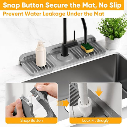 14.6 inch Faucet Mat for Kitchen Sink Splash GuardKitchen Sink Faucet Mat