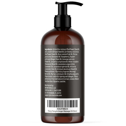 M3 Naturals Firming Body Massage Oil with Collagen & Stem Cell – Helps Smooth The Appearance of Cellulite & Improve Skin Texture – Refreshing Aromatherapy Body Oil for Legs & Full Body – 16 Fl Oz