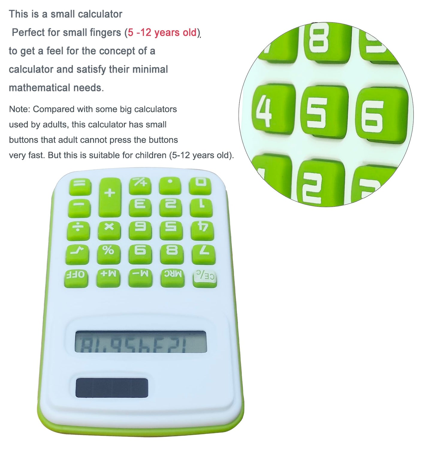 Basic Calculator 8 Digit Silicone Button Desktop Calculator (4 Colors, Set of 8) (B, Pack of 8)