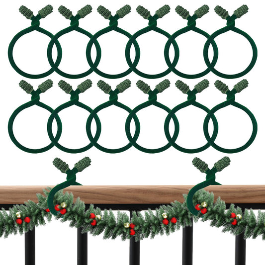 10PCS Garland Ties for Valentines Day Velvet 20 Inch Decorative Flexible Twist Ties for Xmas Holiday Light Banisters Stairways Railings Home Decoration Gift Wrapping (20 inches, Pack, 10)