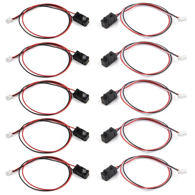 5Pcs IR Break Beam Sensor LEDs Counting Module Distance Sensor Split 5MM Through-Beam Photoelectric Switch for Apply Relay