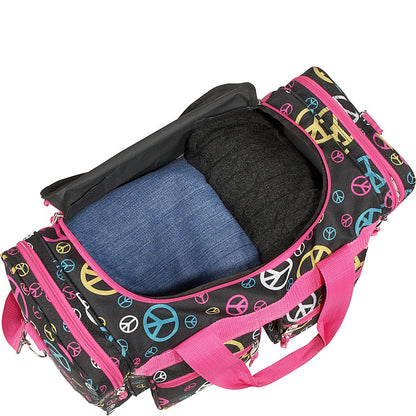 Rockland Duffel Bag, Black, 18.5 in X 10.5 in X 8.5 in