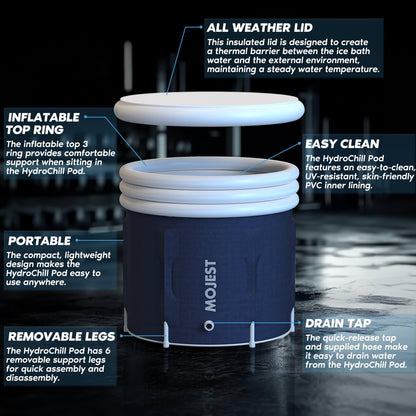 95-Gallon Ice Bath Tub with Premium, Long-Lasting Insulation – Perfect as a Cold Plunge Tub for Temperature Control, Relaxation, and Recovery. Durable and Portable for Indoor/Outdoor Use