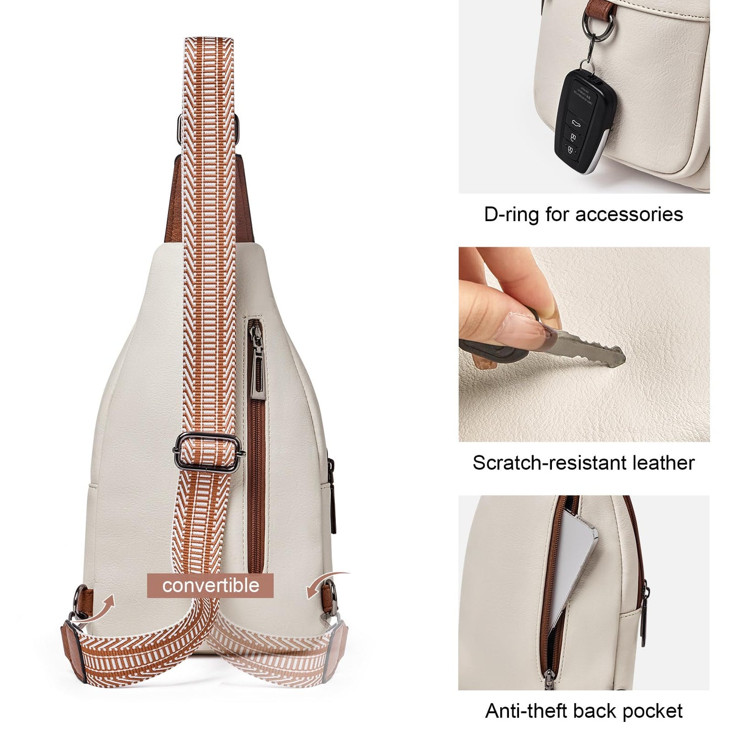 cakang sling bag crossbody bags for women trendy fanny packs belt bag leather womens Shoulder crossbody purses cross body bag woman ladies sling bags small backpack Travel