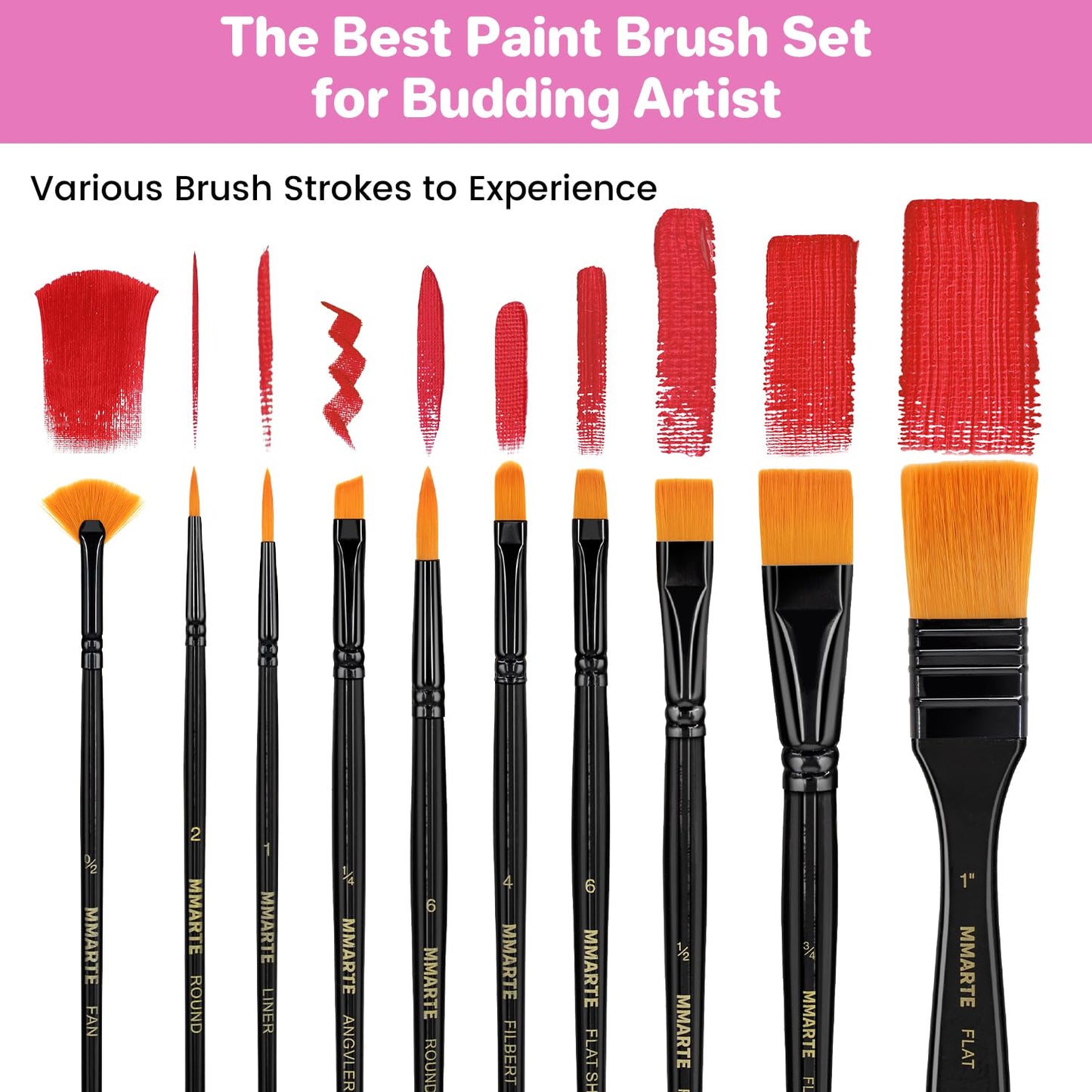 59pcs Acrylic Paint Set - Art Supplies Kit With 24 Non-Toxic Paints, Easel, Brushes, Canvas for Kids, Artists and Beginners, Pink