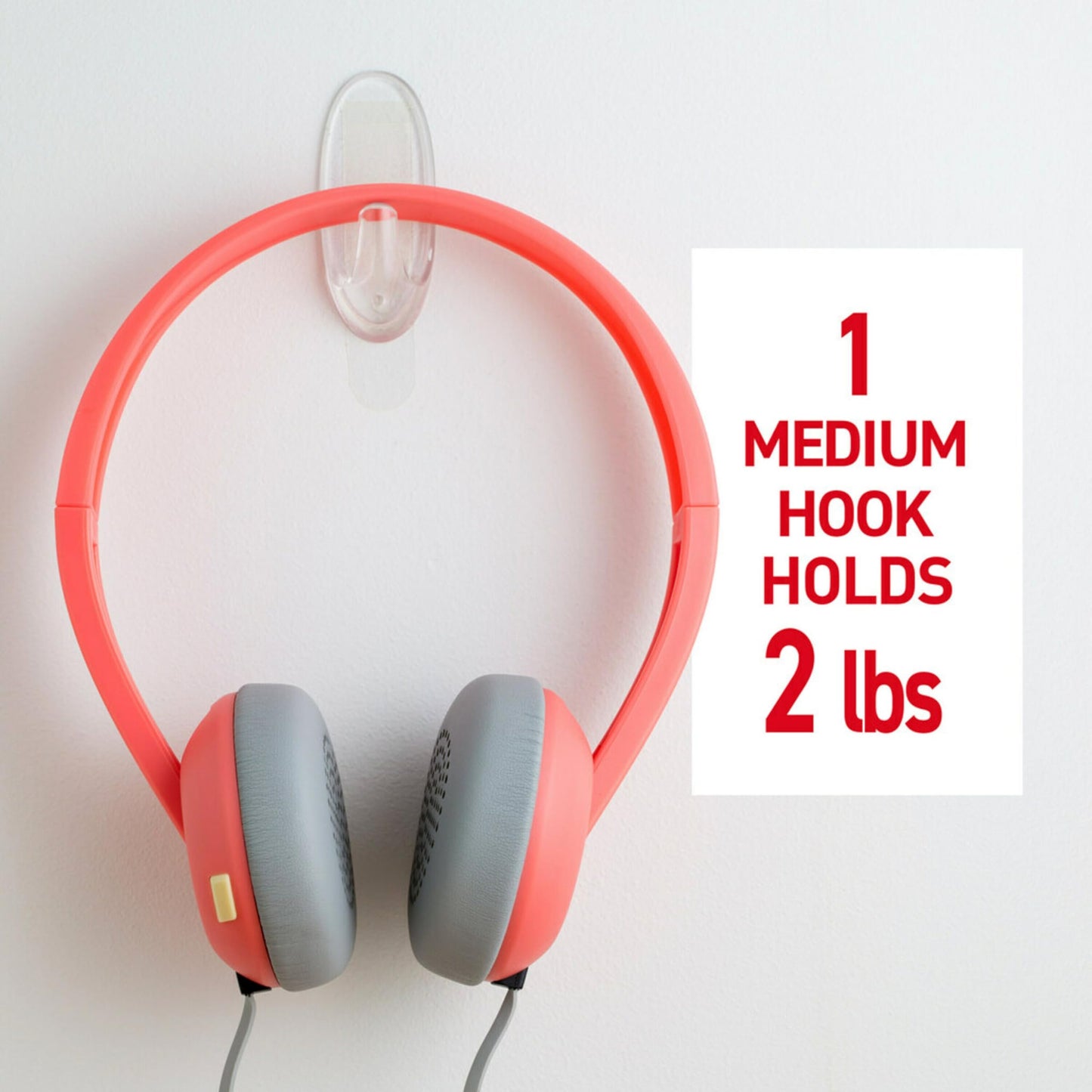Command Medium Clear Wall Hook, 7 Wall Hook and 12 Strips, Damage-Free Hanging with Adhesive, Great for Hanging Home Decor, Holds up to 2 lb