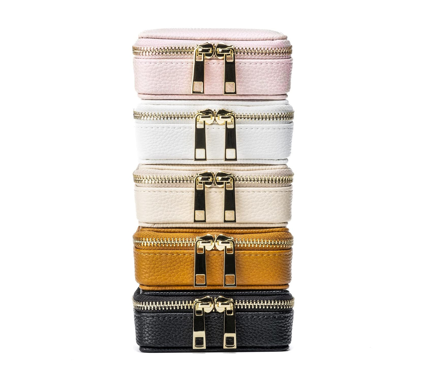 Weekly Pill Organizer 7 Day – Travel Pill Case for Vitamins & Medication, Premium Vegan Leather Pill Box with Removable Daily Compartments, Portable Supplement Organizer with Secure Zipper (White)