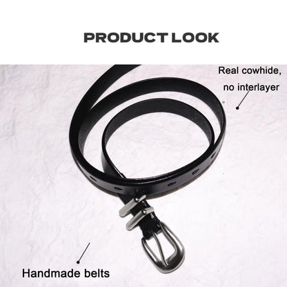 HQZBPT Womens Belts Classic Black Leather Belt with Silver Buckle, Casual Dress Belt, Premium Genuine Leather, Metal Buckle Design (XL: Fit Waist Size 34"-45.6")