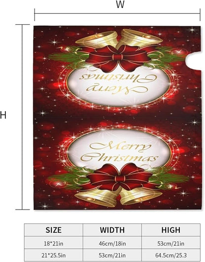 Christmas Mailbox Covers Merry Christmas Bell Snowflake Magnetic Letter Post Box Cover Standard Size 25.5 x 21 Inch Garden Yard Home Decorative
